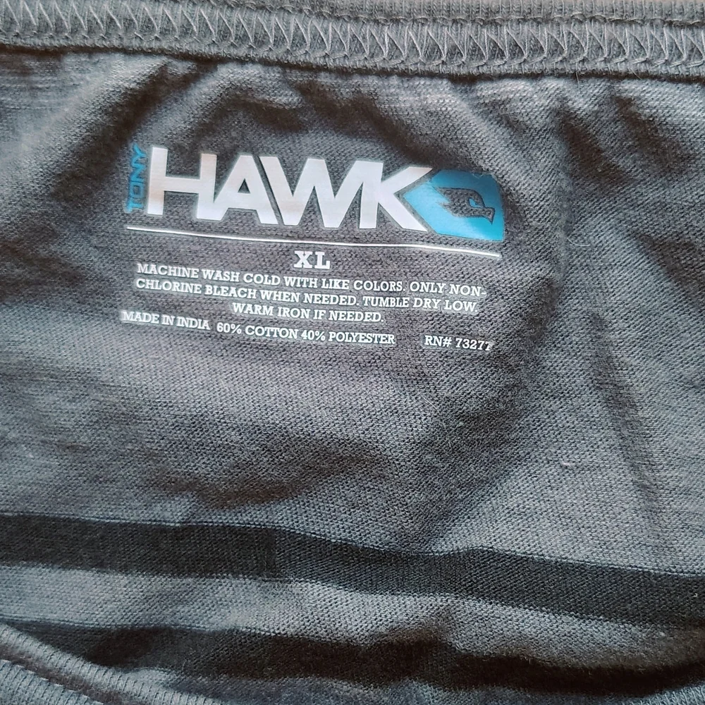 Tony Hawk Boy's XL Striped Tank Top - Black, Gray, and Blue - Picture 2 of 2